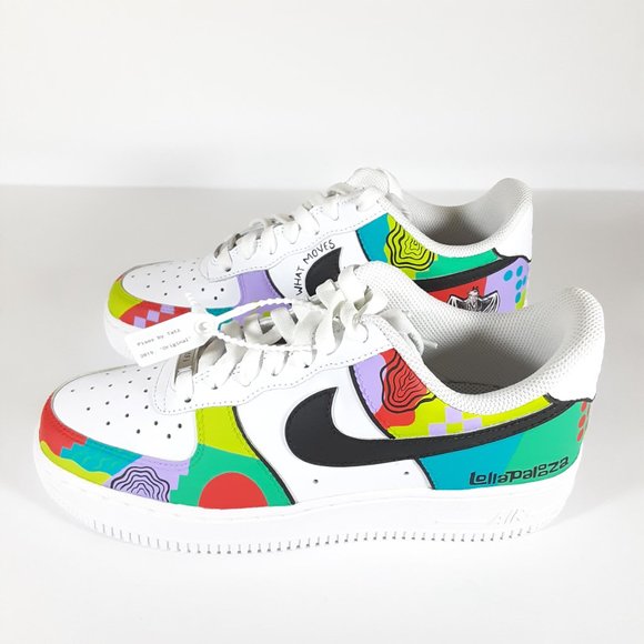 LOLLAPALOOZA X BACARDI WOMEN'S NIKE AIR FORCE 1 Shoes Size 8 PISOS BY TATZ BNIB - Picture 3 of 16